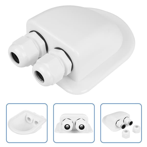 Tak Kabelgenomföring Box Solpanel Kabel Husbil Husvagn Båt Vit