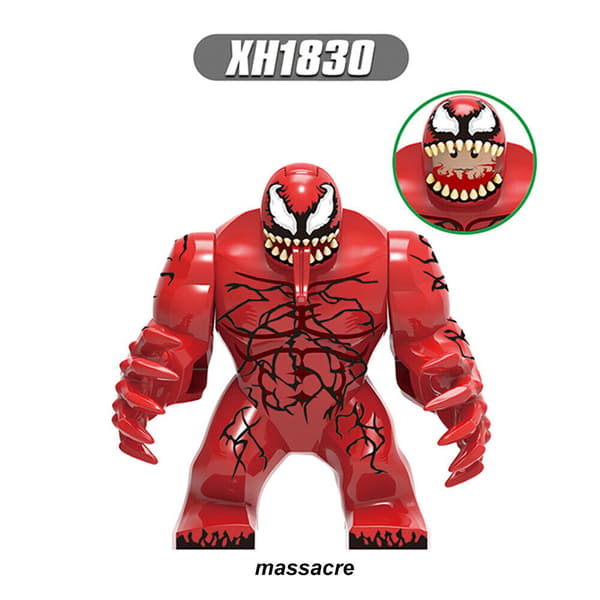 VENOM STOR, 7,5 cm, Tilpasset Minifigur Byggeklods Julegave 1911
