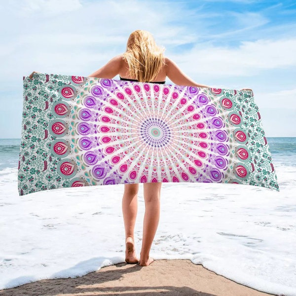 2025 Lämplig Mikrofiber Sandfri Strandhandduk Filt - Snabbtorkande Superabsorberande Lätt Tunn Handduk