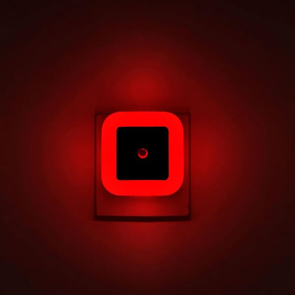 [4-pack] Red Night Light, LED Wall Light with Dusk Sensor, Automatic On/Off - Perfect for Bedroom, Kids and Nursery
