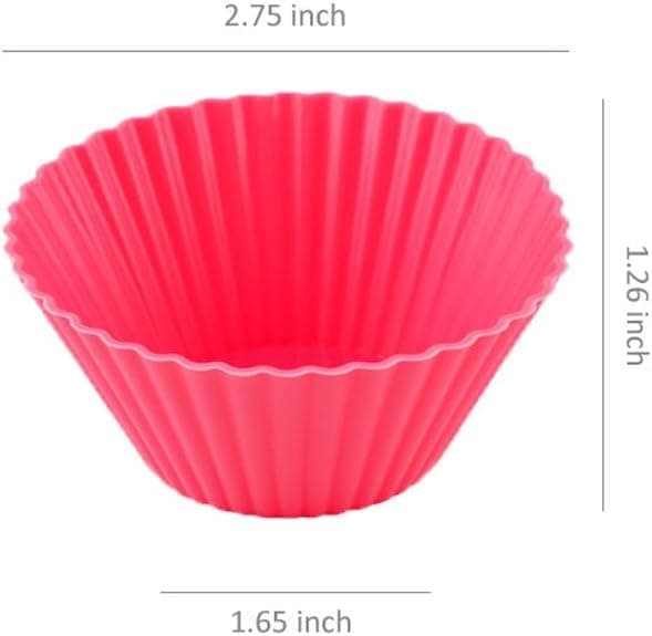 Premium Grade Silikonbakformar, [24-pack] Återanvändbara Silikonbakformar Bakformar Muffinsformar för Cupc