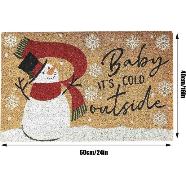 Snögubbe Jul Dörrmatta Patchwork Heminredning Halkfria Dörrmattor Inomhus / Utomhus / Entrédörr
