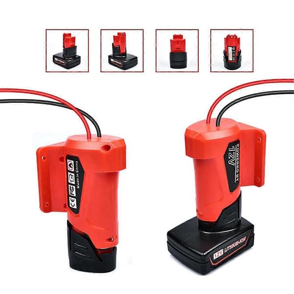 Batteriadapter til Milwaukee 12V M12-batteri til gør-det-selv-køretøjer, robotik, RC-legetøj
