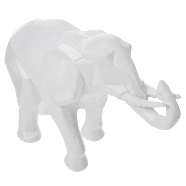 Elefantprydnad Harts Hantverk Geometrisk Elefantskulptur Elegant Design Bröllopsfester Trädgårdar Gårdar present 1-pack