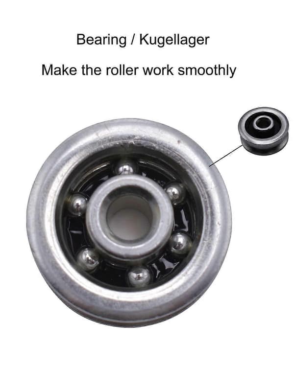 3 Mini Trissor med Kullager, 28mm, för 6 mm rep, Björn...