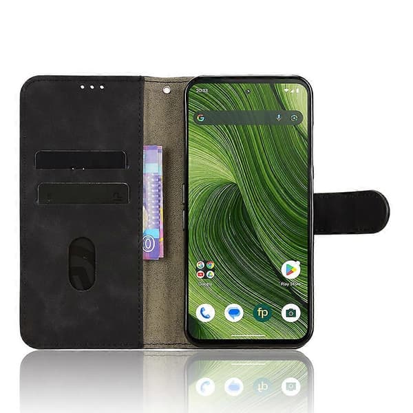 For Fairphone 6 Leather Case Skin Feel Anti-Fall Wallet Flip Phone Case Black