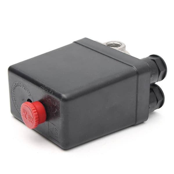 1/4' 4 Port 12 Bar Enfas Luftkompressor Tryck 0-175 Psi Tryckomkopplare Kontrollventil Säkerhetsventil Manometer