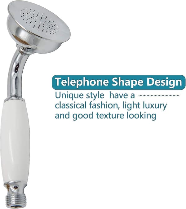 Handhållna duschmunstycken, massiv mässing & keramik, handhållen dusch, regndusch, telefonformsdesign