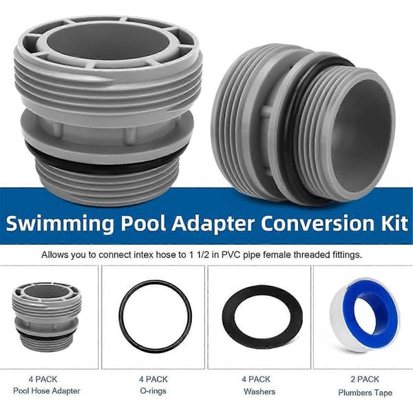 4-pak Poolslange Konverteringsadapter Kit til Intex & Coleman Pools