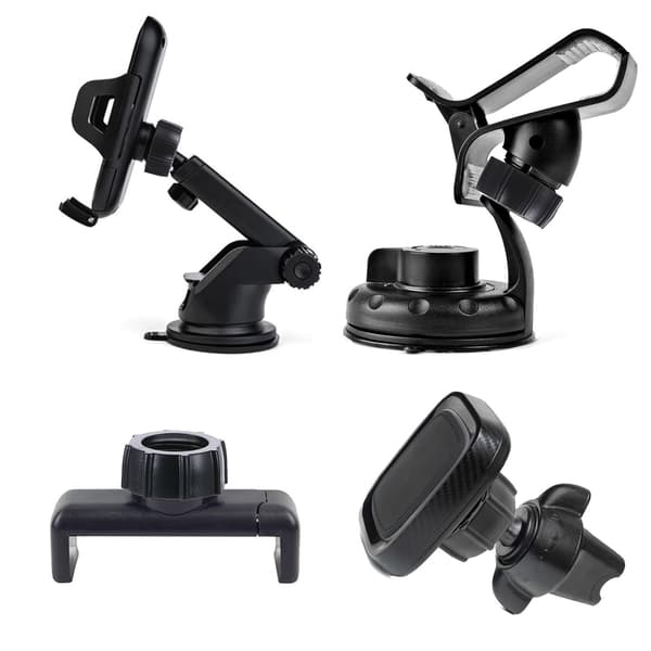 4 stk. reservedeler for mobilholder til bil, strammemutter for erstatning av bilfeste, 17 mm kuleleddadapter, feste