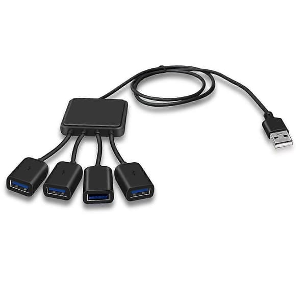 USB-hub 4-porter USB 2.0-adapter USB-splitter 4-porter USB-utvider USB-adapter
