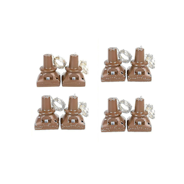 8-pack 20 LED Vattentäta Utomhuslampor