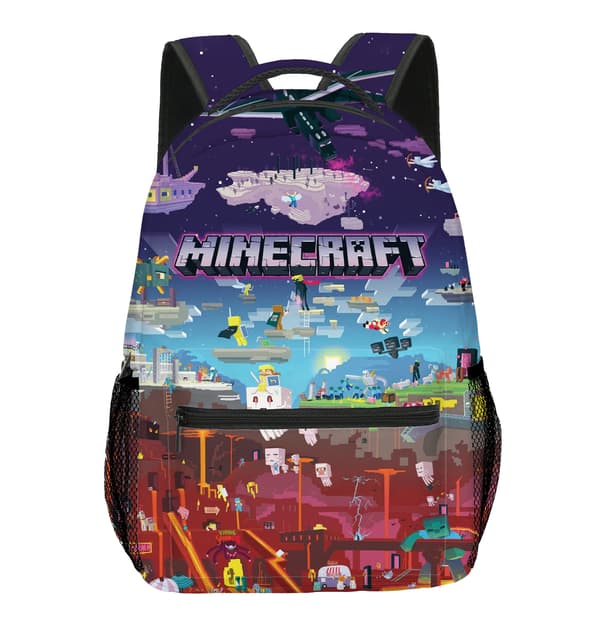 Minecraft Skolerygsæk til Børn Stor Kapacitet Letvægt A