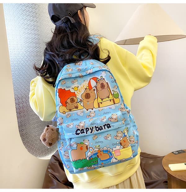 Large Capacity Backpack | Middle and Elementary School Girls' School Bag - Blue Blue