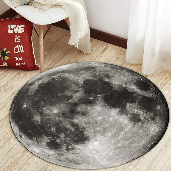 Supermjuk flanell rund matta, halkfri botten, lättskött, minimalistisk design för barnrum, sovrum, vardagsrum (40-140cm)