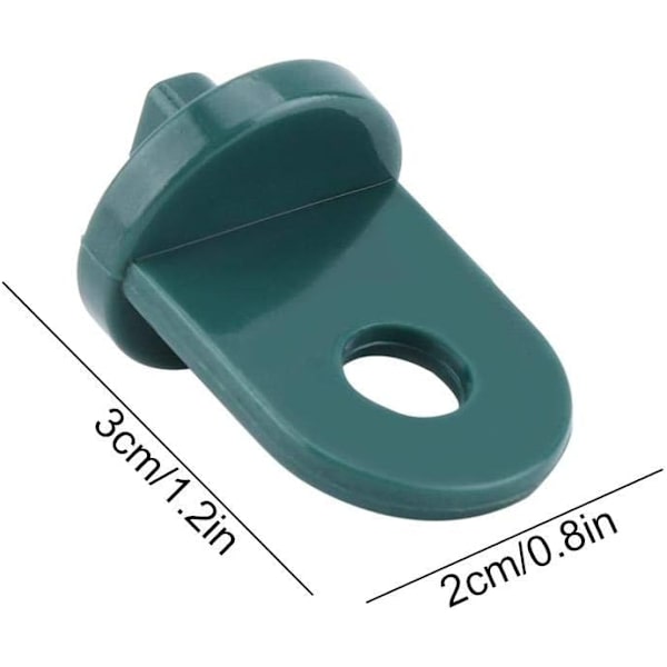 Set med 50 växthusväxthakar, växthushake, blomhake, plast, hängande klämmsats, växthusgadget hängande verktyg (grön)