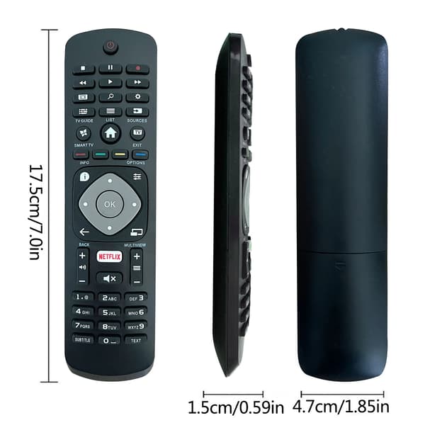 Philips Compatible Universal Remote Control 996596003606 black black
