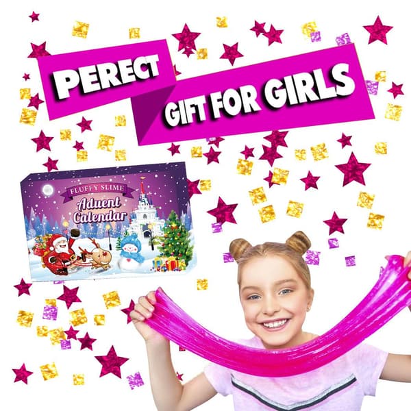 Julekalender DIY Fluffy Slime Kit Nedtellingskalender