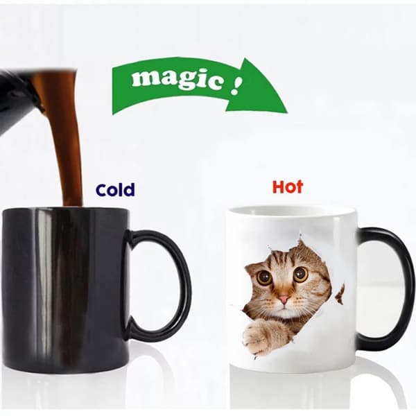 Kaffe Mugg Keramisk Mugg 11 oz Mugg Mönster Variation Mugg Varm Kall Varm Mugg - Vinter Festlig Mugg (Katt)