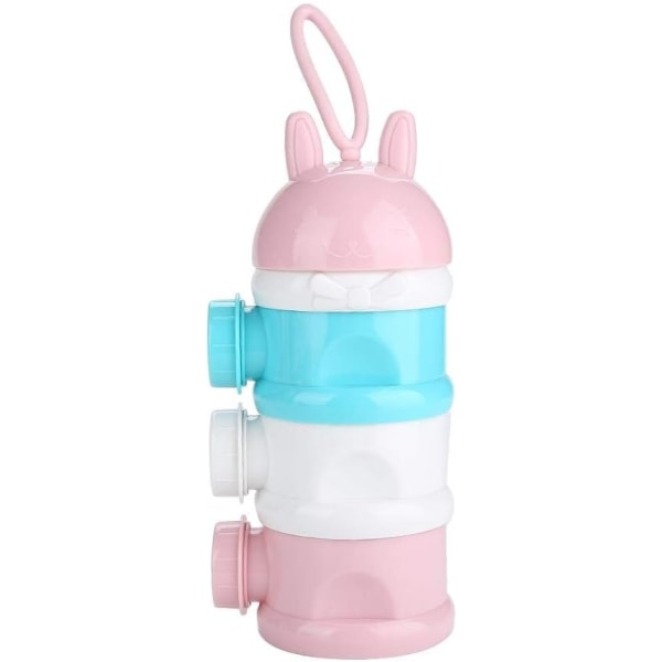 Bärbar Cartoon Baby Milk Formula Dispenser Sidoöppning 3 lager Godis Snack Box Matbehållare