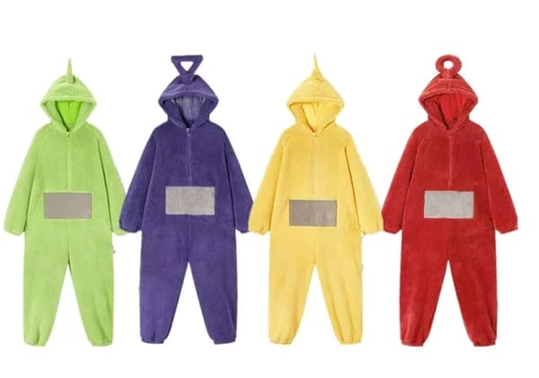 Teletubbies Onesie Pyjamas til Voksne Tyk Korallfleece Grøn L Grøn