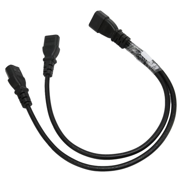 Enkelt C14 til Dobbelt 5-15R C13 Kort Strøm UPS Server Y Splitter Adapterkabel til PC Skærm Printer