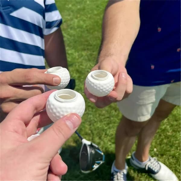 3 Golfboldformede Shotglas - Cool Gave til Golfentusiaster - Kompatibel med Golfmærker