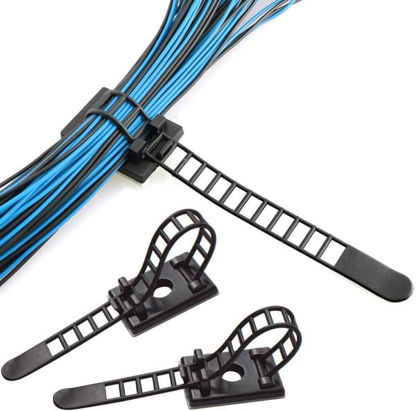 Adjustable Cable Holders, 30-Pack Cable Clips Adjustable Cable Ties