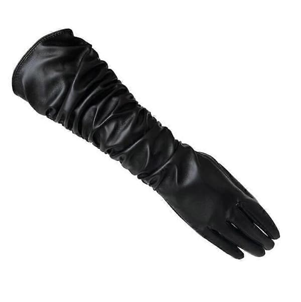 Sexiga Leopard Touch Screen Handskar Vinter Dam Pu Svart 50cm ...