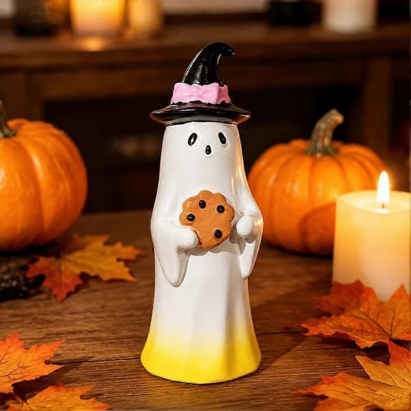 Halloween Spøkelsesfigur, Søt Pynt til Skrivebord Peis Hjemmefestdekorasjon