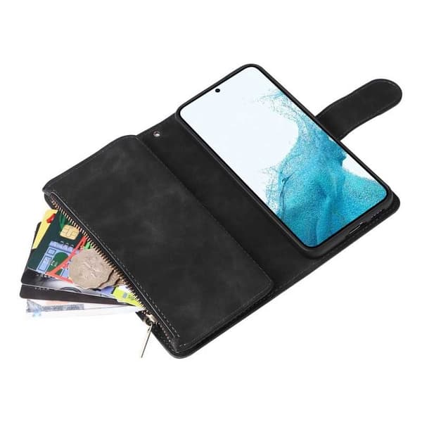Samsung S23 FE Multifunktionel Pung Etui Lynlås 8-Rum