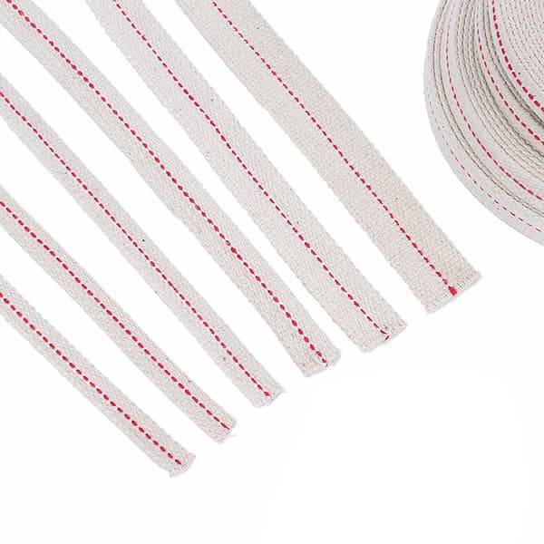 4 Rolls Flat Wick for Oil Lamp 1 White White Vit 0.9x2 m