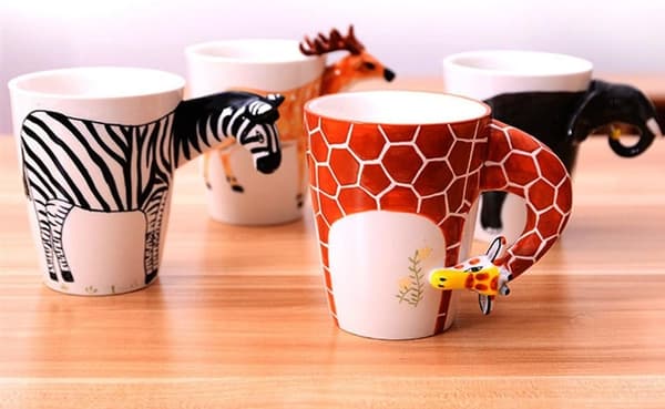 2025 Ny 3D Keramisk Djurmönstrad Handmålad Keramisk Kaffemugg (Zebra)