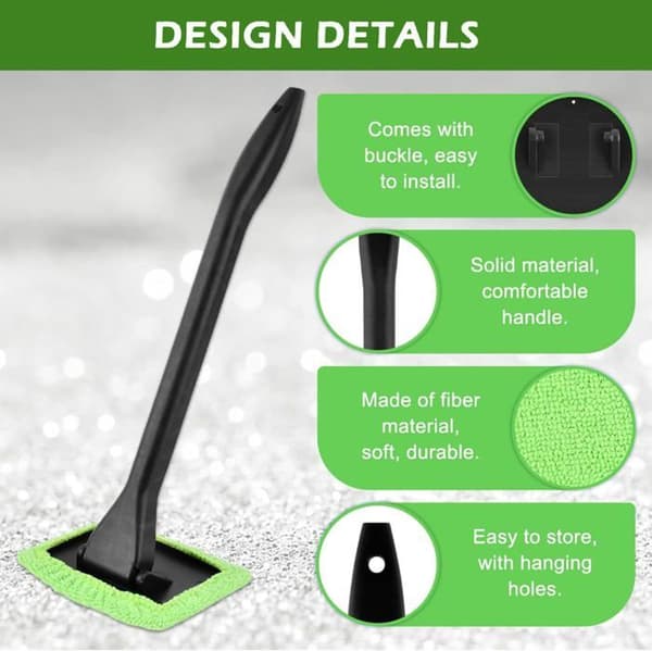 Car Windshield Cleaning Tool, Reusable Car Interior Cleaning Cloths, Wash Brushes