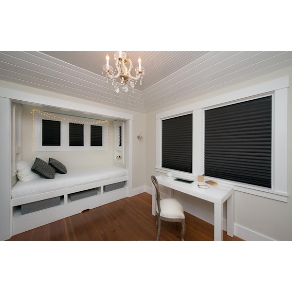 Shade 1617201 Original Blackout Plisserad Pappersgardin, 36 tum x 72 tum, 6-pack, Svart