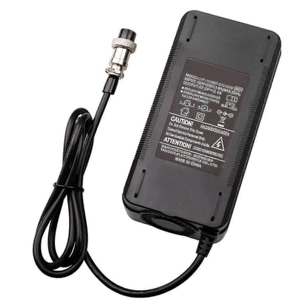67.2V 2A Lader for 16S 60V Elsykkel og Enhjuling Li-ion Batteripakke