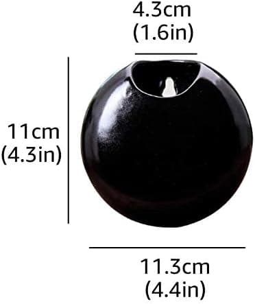 Set med 2 miniväggmonterade keramiska blomkrukor vit/svart