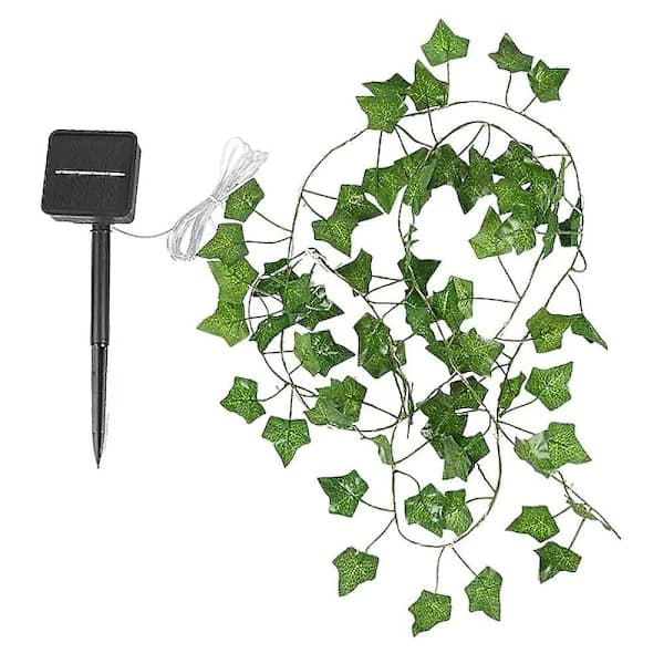 LED-slinga, solcellsdriven, 10 meter lång, 3 meter x 2 meter, vattentät utomhusmodell.