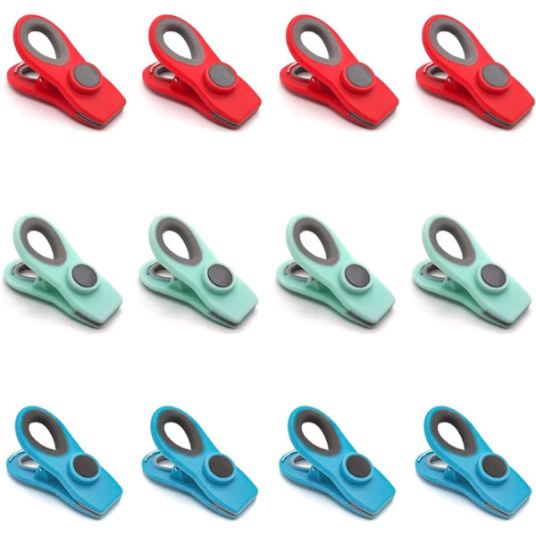 12-pack potatischipsklipp, magnetiska matklipp, köksklipp för kylskåp snacksäck mat st