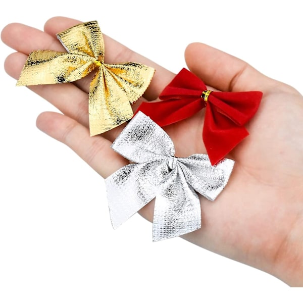 Julrosett, Guld Julrosett Bandrosett För Julgran Festdekorationer Julkrans Girlang Prydnader 7cm X 6cm 72st