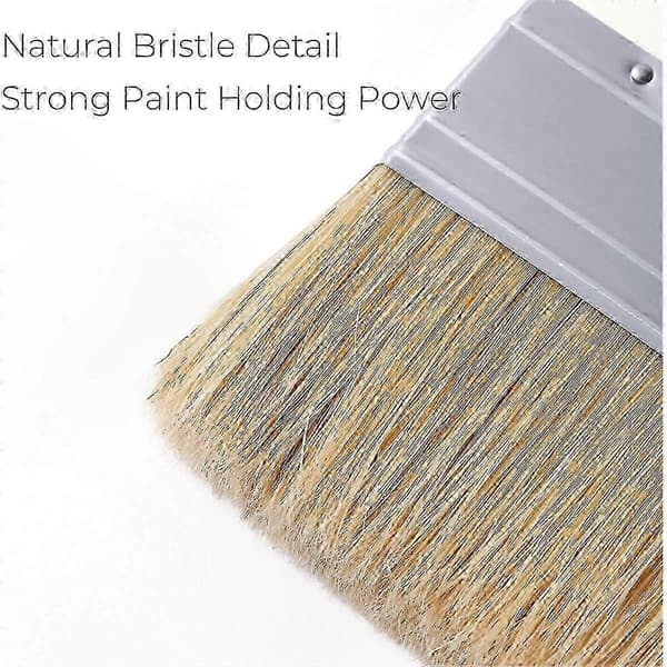 Limewash-borste med naturligt borst - 4\" U-format verktyg för målning