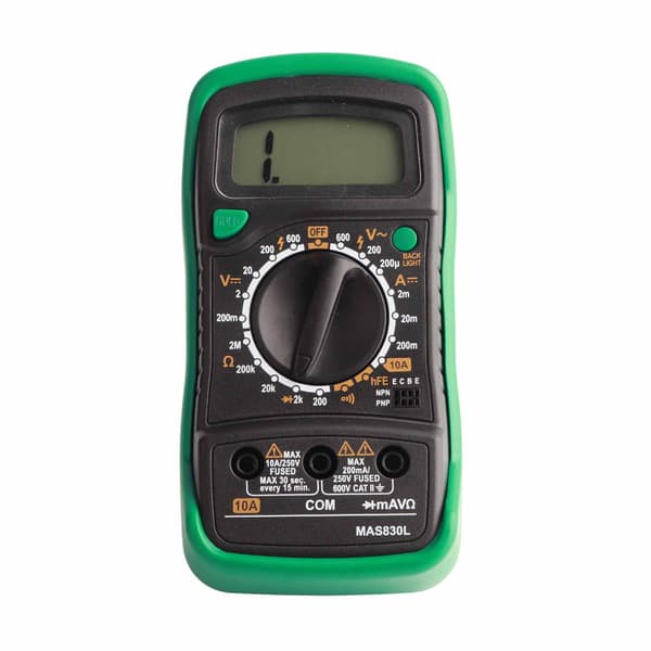 MAS830L Digital Multimeter Portable High Accuracy Button Electrician Meter Digital Voltmeter 0.4