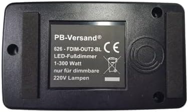 1 120V LED-bas dæmper med to udgange: dæmper og afbryder, trinløs dæmpning, egnet til dæmpbare LED-pærer.