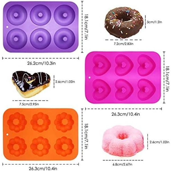 Silikonformar för kakor, muffins och bagels