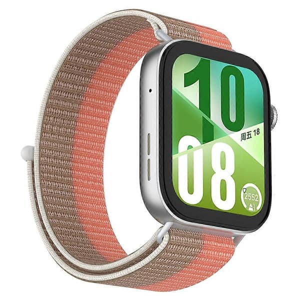 Band for Huawei Watch Fit 4 Pro/Fit 4/Fit 3 Magic Tape Nylon Loop Watch Strap Multicolo Multicolor Grapefruit Pink