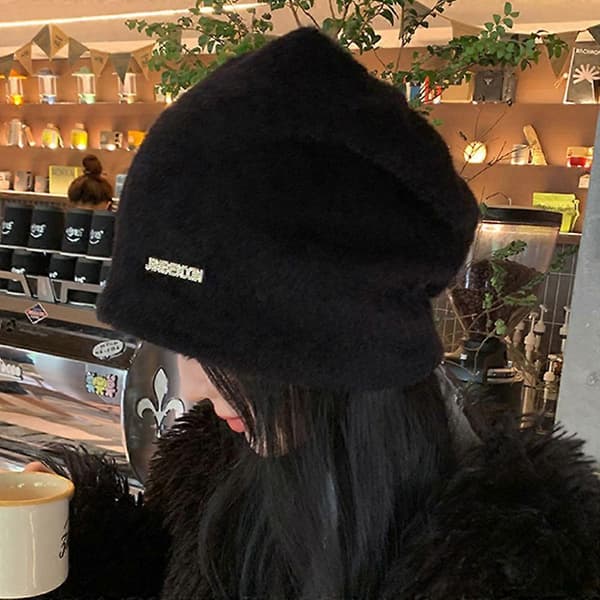Ullig termomössa för damer med bokstavsetiketter, fashionabel termomössa fo...
