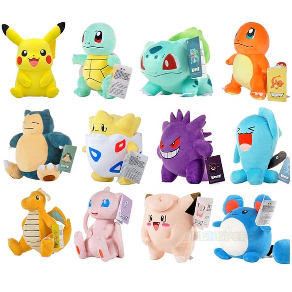 Gengar 24 cm - søt utstoppet dukke, myk Pikachu-gave til barn, bursdagsgave