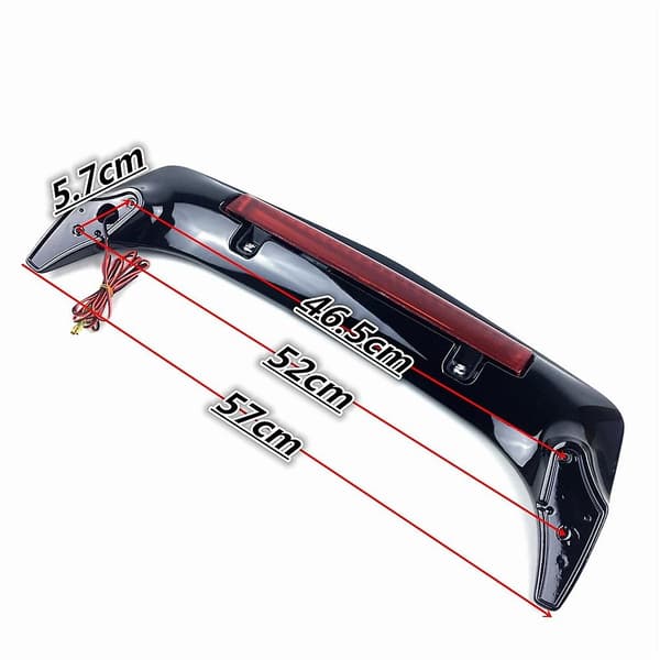Motorcykel Bakre Trunk Spoiler med LED-ljuslins för Goldwing GL1800 2001-2017 LED Bromsljus