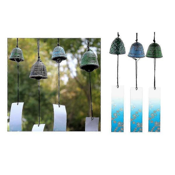 3 stycken Japanska Furin Vindspel Nambu Gjutjärn Iwachu Klockor Set