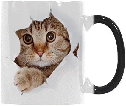 Kaffe Mugg Keramisk Mugg 11 oz Mugg Mönster Variation Mugg Varm Kall Varm Mugg - Vinter Festlig Mugg (Katt)